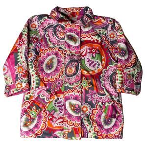 Hanna Andersson Pink Paisley Journey Coat Size 120 US 6/7 no hood